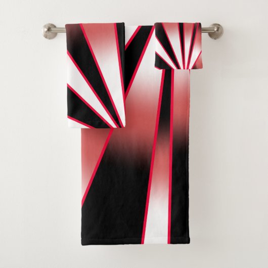 Rood-stroomperspectief Verloopkleur Vulling Tekeni Bad Handdoek (Insitu)