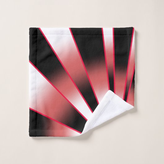 Rood-stroomperspectief Verloopkleur Vulling Tekeni Bad Handdoek (Wasdoekje)