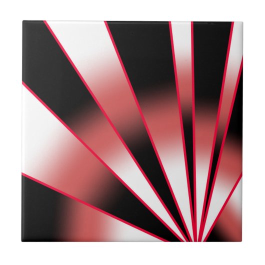 Rood-stroomperspectief Verloopkleur Vulling Tekeni Tegeltje (Voorkant)