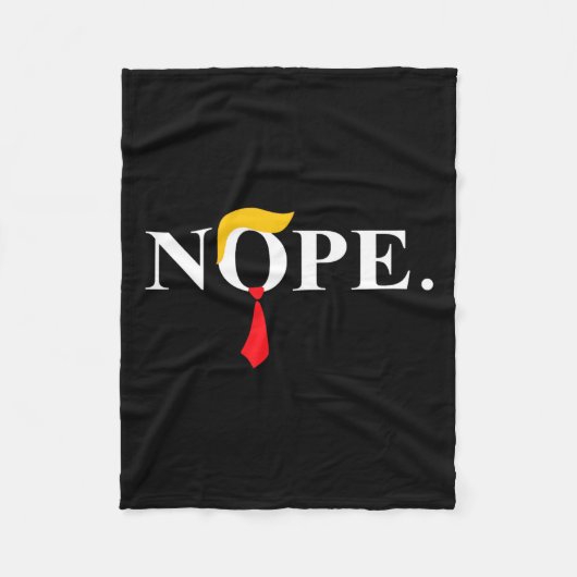 Rood Stropdas Trump Pruik Grappig Anti Trump Gift Fleece Deken (Voorkant)