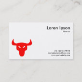 Rood stuursymbool - wit visitekaartje (Achterkant)