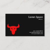 Rood stuursymbool - zwart visitekaartje (Achterkant)