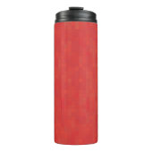 Rood subtiel minimalistisch, elegant modern patroo thermosbeker (Voorkant)