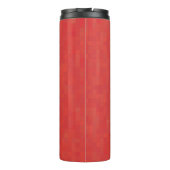 Rood subtiel minimalistisch, elegant modern patroo thermosbeker (Achterkant)