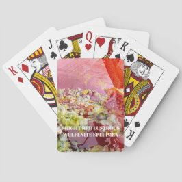 Rood sulfenietkristal pokerkaarten