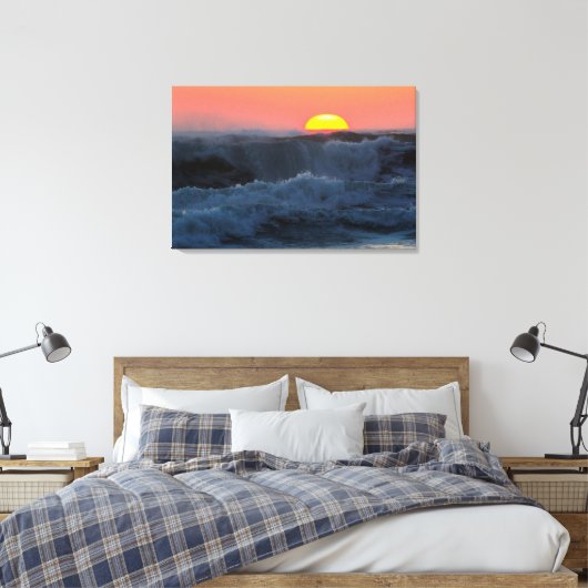 ROOD SURF 24x36 Canvas Afdruk (Insitu (Slaapkamer))