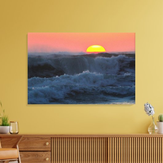 ROOD SURF 24x36 Canvas Afdruk (Insitu (Woonkamer))