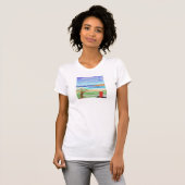 rood surfbord op het strand van Kaanapali T-shirt (Voorkant volledig)