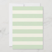 Rood T-Rex op pastel groene strepen Kaart (Achterkant)