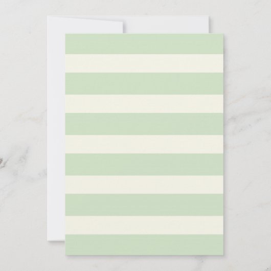 Rood T-Rex op pastel groene strepen Kaart (Achterkant)