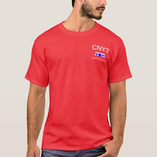 Rood T-shirt - CNY3 + Tecnam P92 Echo (Voorkant)