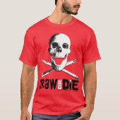 Rood T-shirt "Draw or Die" (Voorkant)