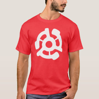 Rood T-shirt met 45 rpm