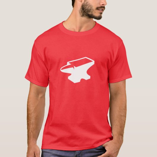 Rood T-shirt voor de gieterij (Voorkant)