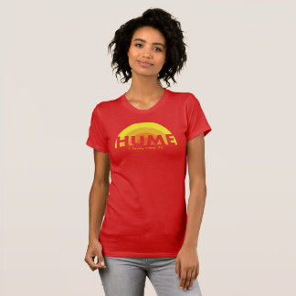 Rood-T-shirt vrouwenteam T-shirt
