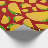 Rood taco-patroon cadeaupapier (Hoek)