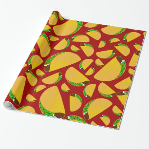 Rood taco-patroon cadeaupapier