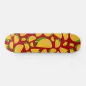 Rood taco-patroon persoonlijk skateboard (Horizontaal)