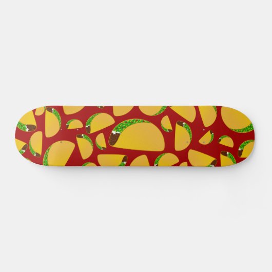 Rood taco-patroon persoonlijk skateboard (Horizontaal)