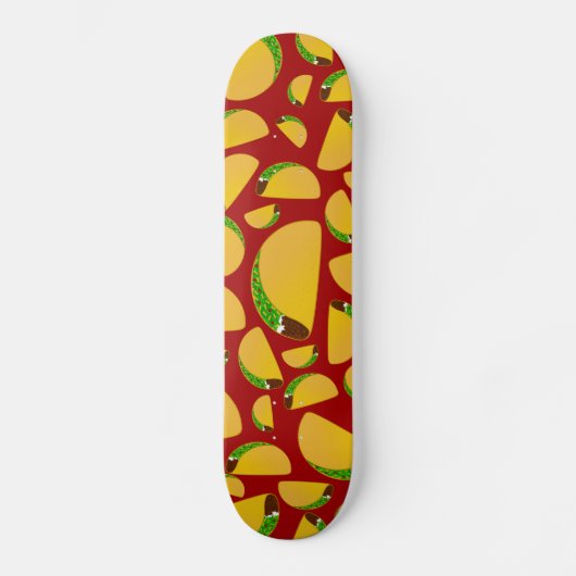 Rood taco-patroon persoonlijk skateboard (Voorkant)