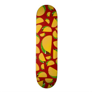 Rood taco-patroon persoonlijk skateboard