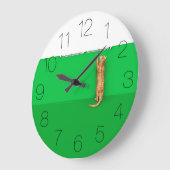 Rood tafelblad,  grote klok (Hoek)