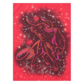 Rood tafelblad met Sterrennacht Tafelkleed (Voorkant)