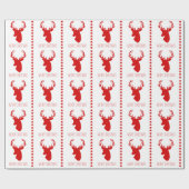 Rood tafeltje en sterren met sms'jes met vrolijk k cadeaupapier (Vlak)