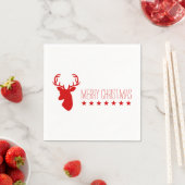 Rood tafeltje en sterren met sms'jes met vrolijk k servetten (Insitu)