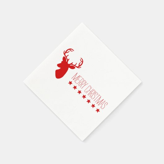 Rood tafeltje en sterren met sms'jes met vrolijk k servetten (Hoek)