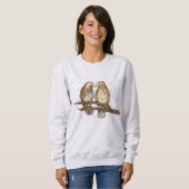 Rood-Tailed Hawk Birds Sneeuwwitshirt Trui (Voorkant volledig)