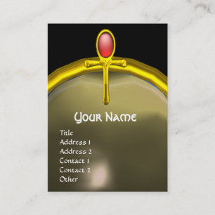 ROOD TALISMAN RUBY MONOGRAM heldergeel grijs Visitekaartje