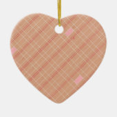 Rood Tan Roze Keramisch Ornament (Voorkant)