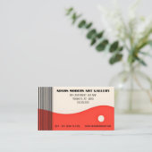 Rood Tan Zwart Avant-Garde Moderne Kunst Visitekaartje (Staand voorkant)