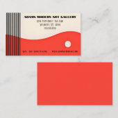 Rood Tan Zwart Avant-Garde Moderne Kunst Visitekaartje (Voorkant / Achterkant)