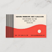 Rood Tan Zwart Avant-Garde Moderne Kunst Visitekaartje (Voorkant)