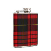 Rood Tartan Vinyl Wrapped Flask Heupfles (Rechts)