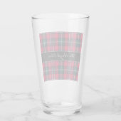Rood Tartanglas met jouw naam of een andere tekst Glas (Achterkant)
