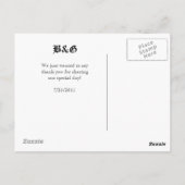 Rood Tattoo Gevleugeld Hart Dank u Briefkaart (Achterkant)