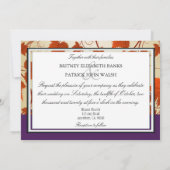 Rood-Taupe Paars-feall-overbruggingsuitnodigingen Kaart (Achterkant)