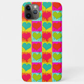 Rood Teal Turquoise Blauw Limegroen Hartjes Patroo Case-Mate iPhone Case (Achterkant)