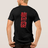 Rood Team Glitch Cyber Tactisch T-Shirt (Achterkant)