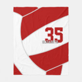 Rood team kleurt enorm volleybal fleece deken (Voorkant)