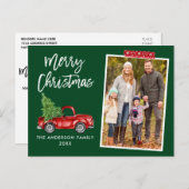 Rood-tekenseel met tapespenseel Kerstmis Briefkaart (Voorkant / Achterkant)