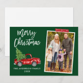 Rood-tekenseel met tapespenseel Kerstmis Feestdagenkaart (Voorkant / Achterkant)