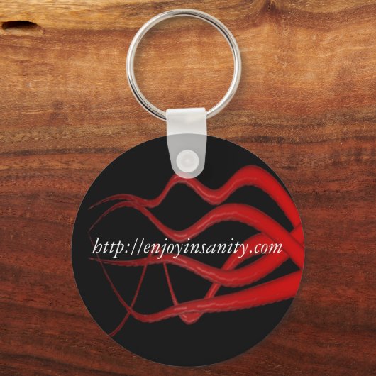 Rood Tentacle Insaniteit Sleutelhanger (Voorkant)