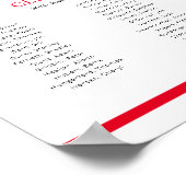 Rood ter nagedachtenis van onze klasgenoten school poster (Hoek)