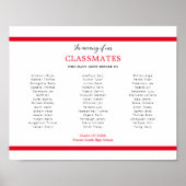 Rood ter nagedachtenis van onze klasgenoten school poster (Voorkant)