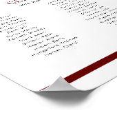 Rood ter nagedachtenis van onze klasgenoten school poster (Hoek)