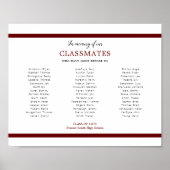 Rood ter nagedachtenis van onze klasgenoten school poster (Voorkant)